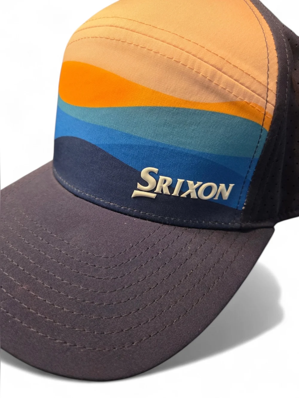 Srixon Men's Multicolor Wave Performance Cap - Navy & Orange - Picture 2 of 7